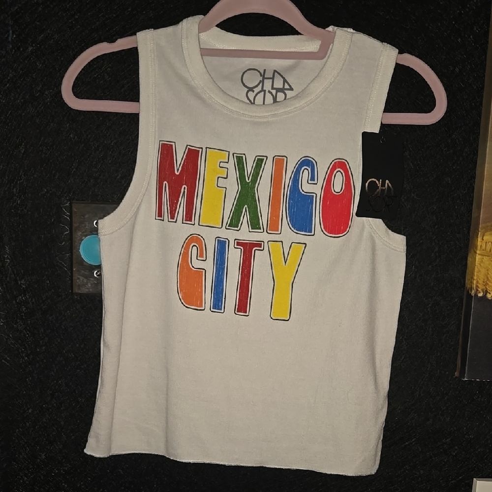 SALE🥳 CHASER Mexico City Graphic Tank Top - White SUZE S